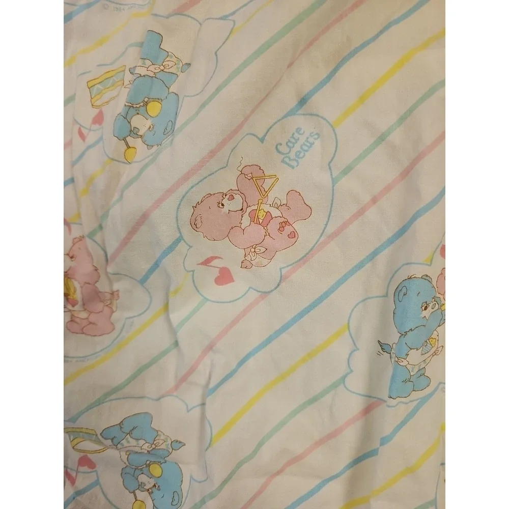 Vintage Care Bears Pink Fitted Crib Sheet Love A Lot So Sweet